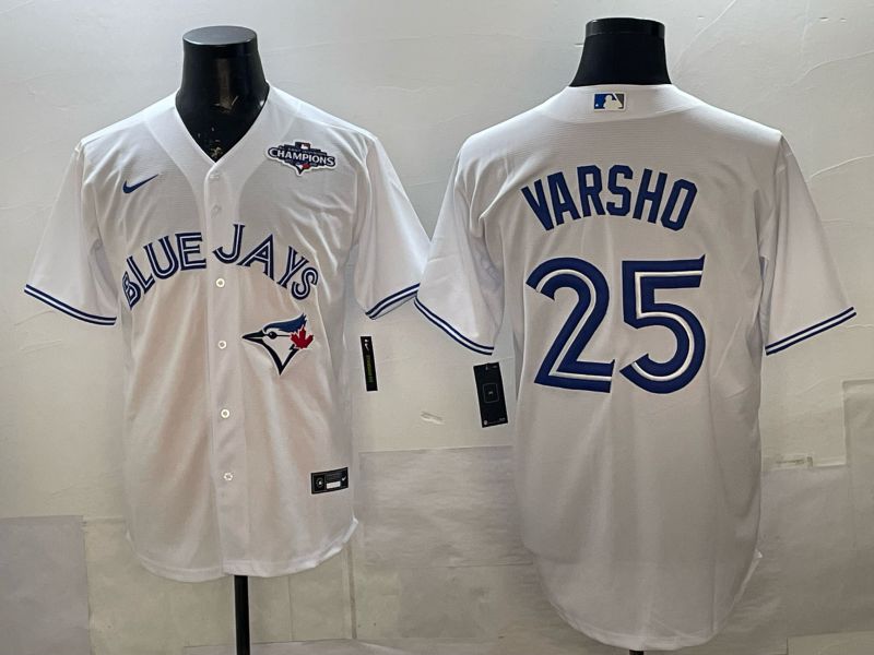 Men Toronto Blue Jays #25 Varsho White 2026 Nike Game MLB Jersey 004